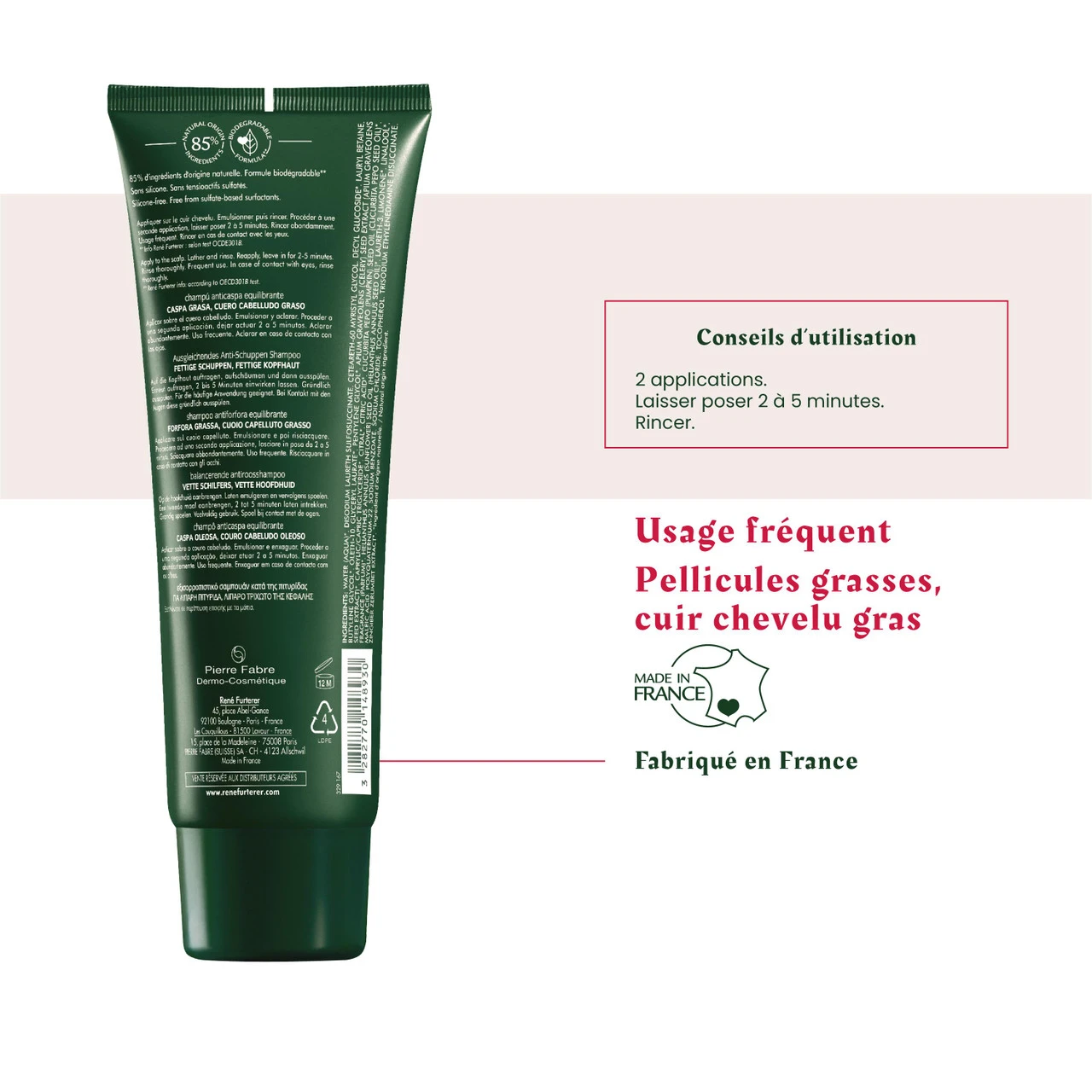 Shampooing Antipelliculaire Cheveux Gras Neopur René Furterer 250ml 5 Shampooing Antipelliculaire Cheveux Gras Neopur René Furterer 250ml – Image 3