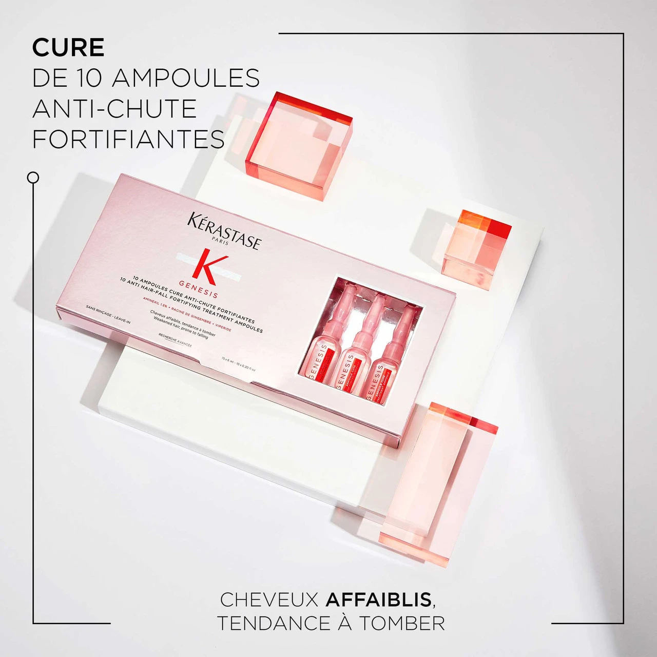 Ampoules Cure Anti-Chute Fortifiantes Genesis Kérastase 10 X 6ml 4 Ampoules Cure Anti-Chute Fortifiantes Genesis Kérastase 10 X 6ml – Image 2